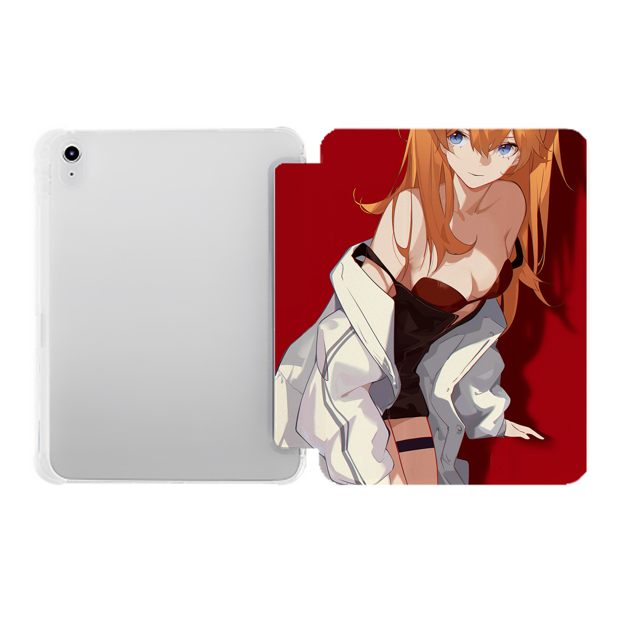 （画像用） EVA 新世紀エヴァンゲリオン IPad ケース ペン収納付き 三つ折りスタンド PUレザー×シリコン 対応機種9.5/10.5/10.9インチ